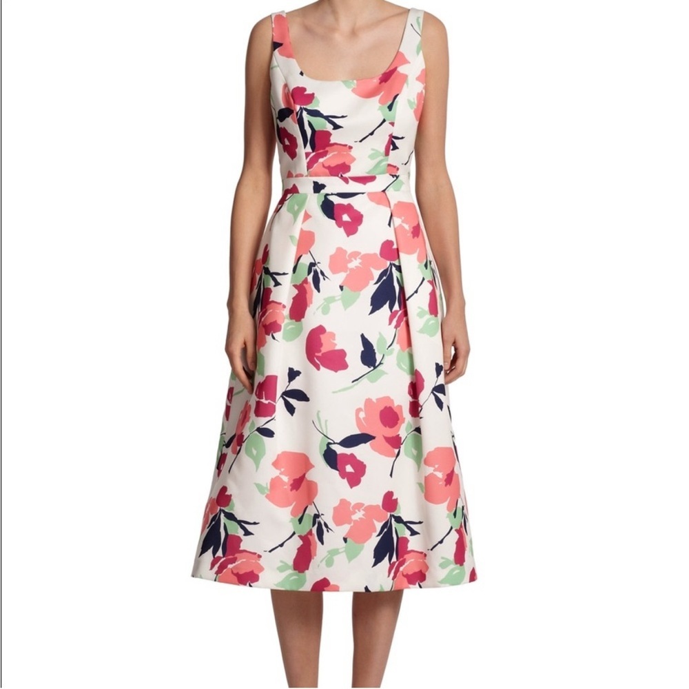 NEW‎ Shoshanna Midnight Janelle Floral Midi Dress - Size 10